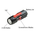8 in 1 Multi-function Screwdriver Tool Set w/ 3 LED Light Bulbs